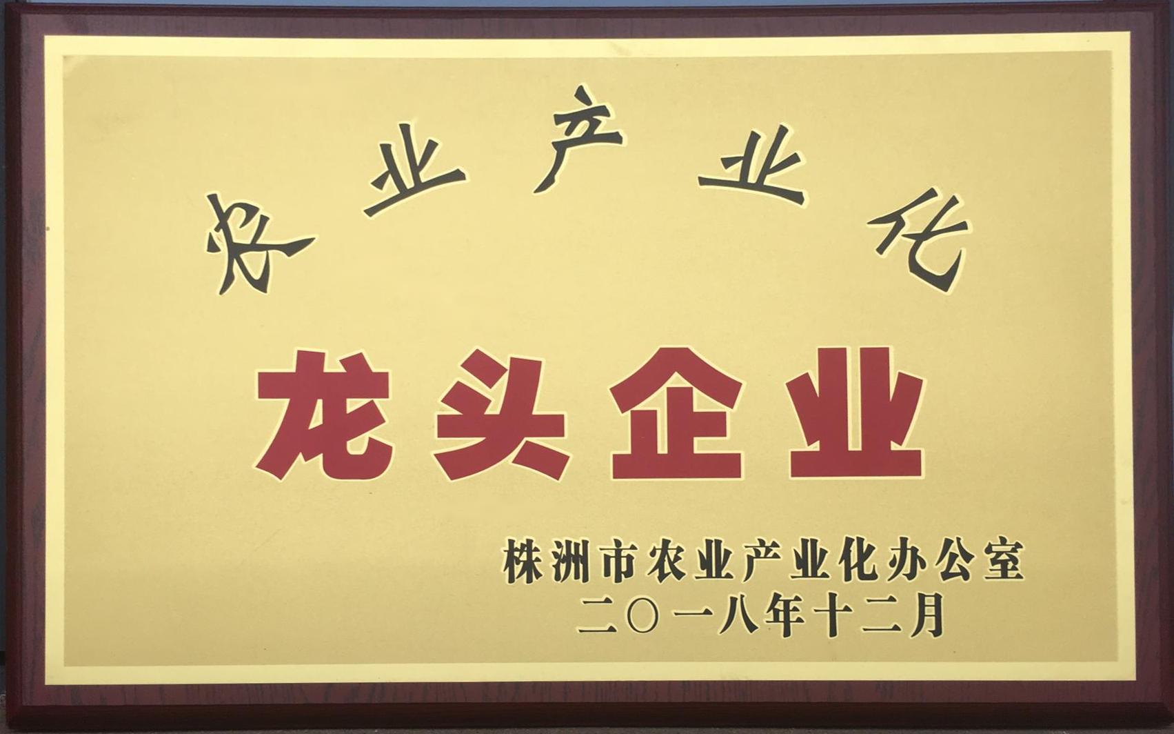 201812株洲市农业产业化龙头企业（牌）