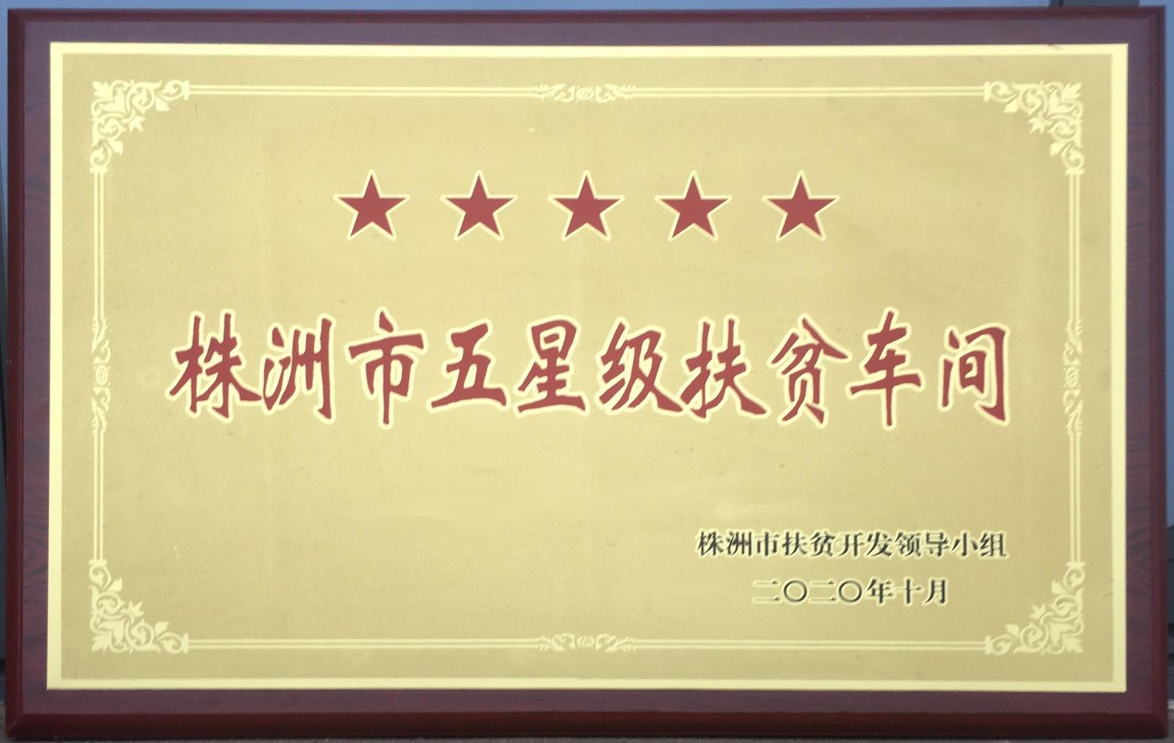 202010株洲市五星级扶贫车间（牌）